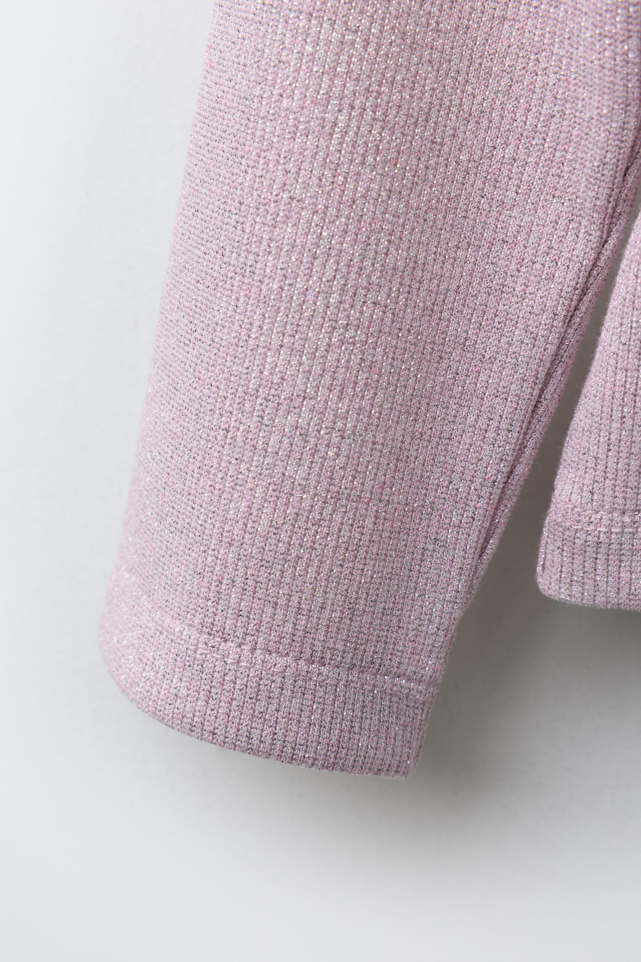 SPARKLY RIBBED T-SHIRT